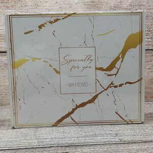 MAYICIVO Wine Cooler Bag Set Insulated Gift Box White Gold Marble X004DTKMH1 NEW